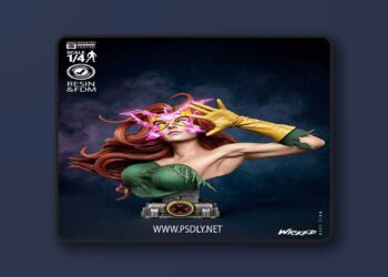 Wicked – Jean Grey Portrait Bust – 3D Print Model STL 5 Wicked – Jean Grey Portrait Bust – 3D Print Model STL