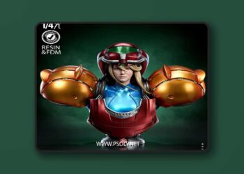 Wicked – Samus Varia Suit Portarit Bust – 3D Print Model STL